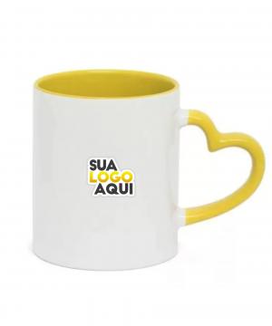 Caneca p. int. e alça coração - 325 ml      