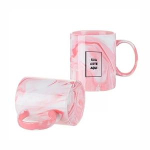 Caneca porc. marmorizada - 325 ml      