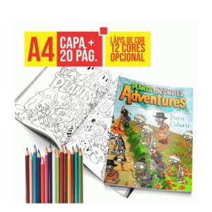 Revista de Colorir Personalizada | A4 | 20p + Capa Offset 90g/m² 21x30    